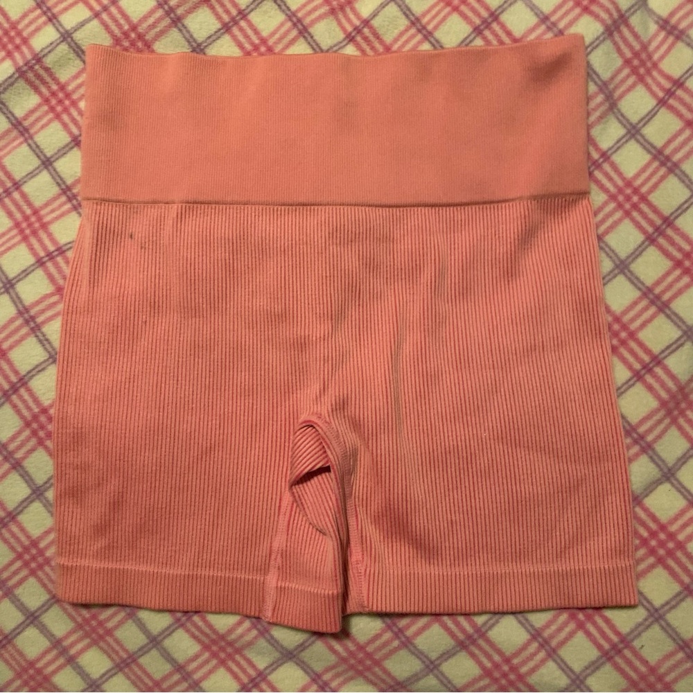 Colsie •  Pink Ribbed Shorts - Picture 2 of 7